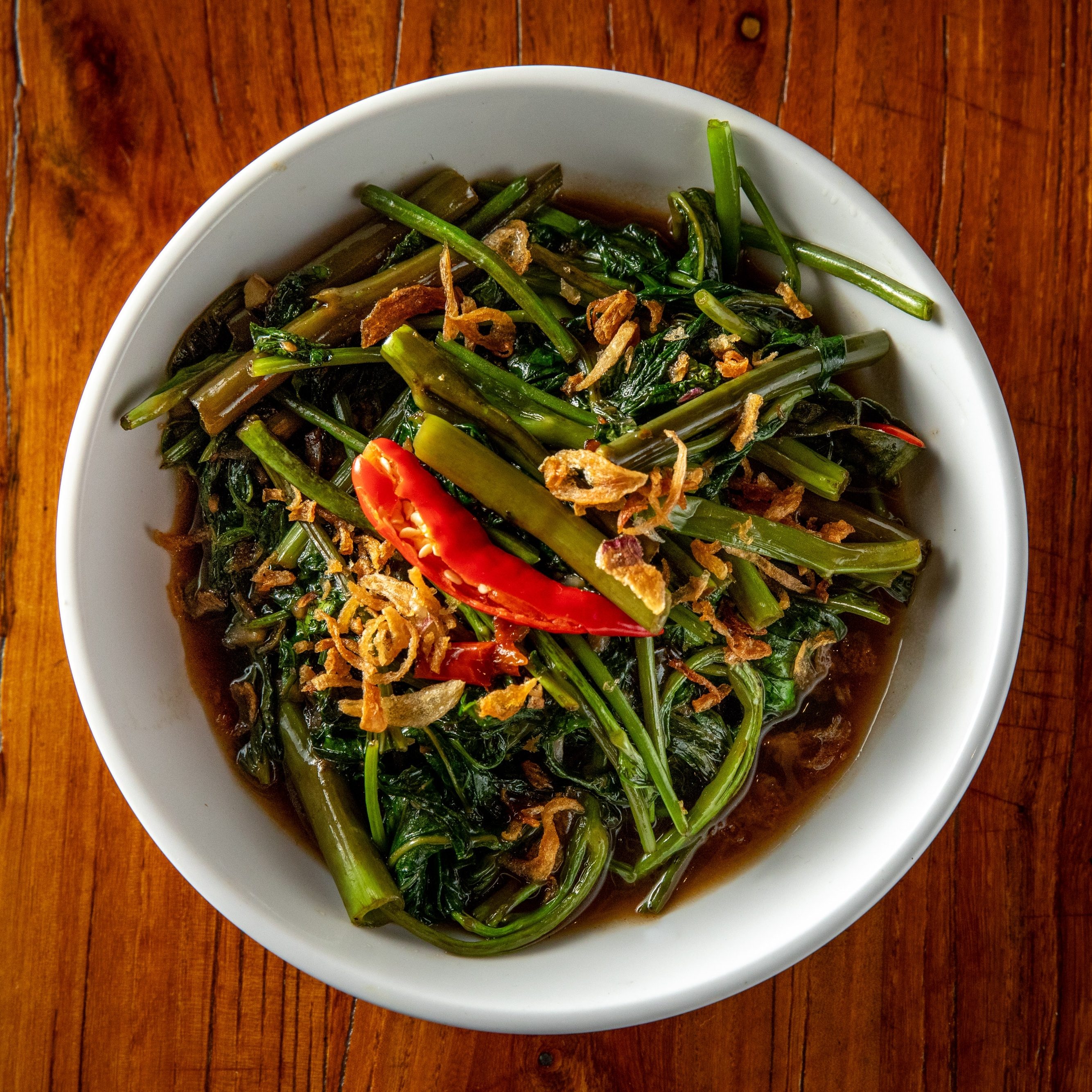 Sautéed Morning Glory.