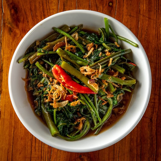 Sautéed Morning Glory.