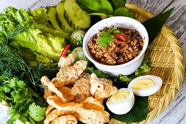 set of northern thai food